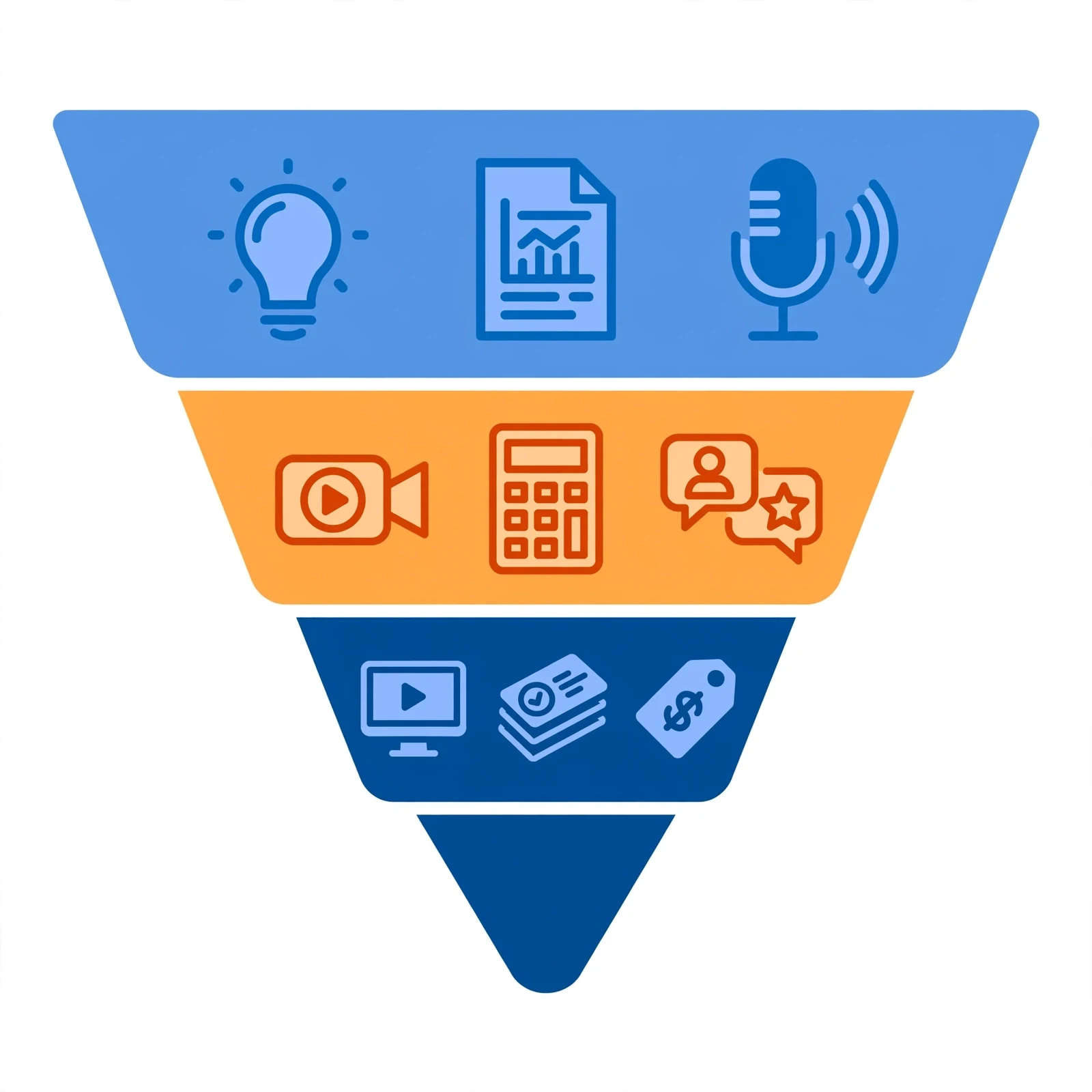 funnel-content-strategy-flat-vector